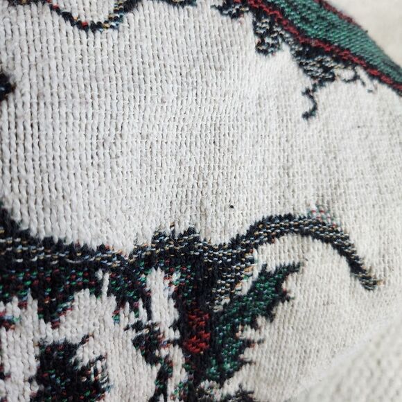 Vintage Goodwin Weavers Christmas Bear Holiday Tapestry Throw Blanket - Picture 6 of 7